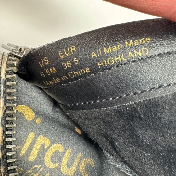 Circus Sam Edelman Women Reptile Faux Leather Studded Heel Zip Bootie Size 6.5 - Picture 12 of 15